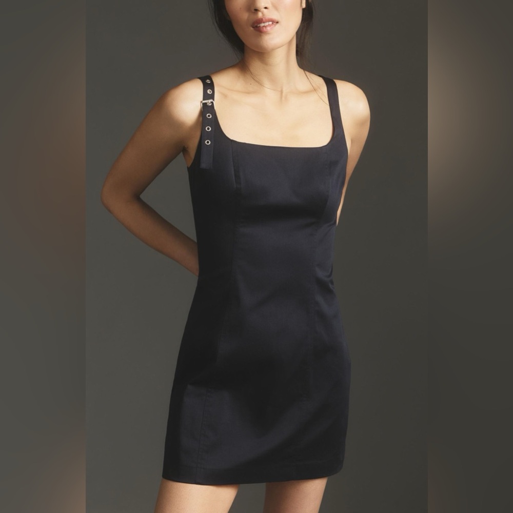 Maeve Belted Shoulder Strap Mini Dress